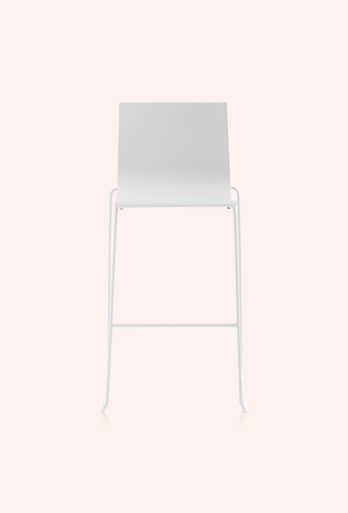 Diabla Vent high stool in white, front view