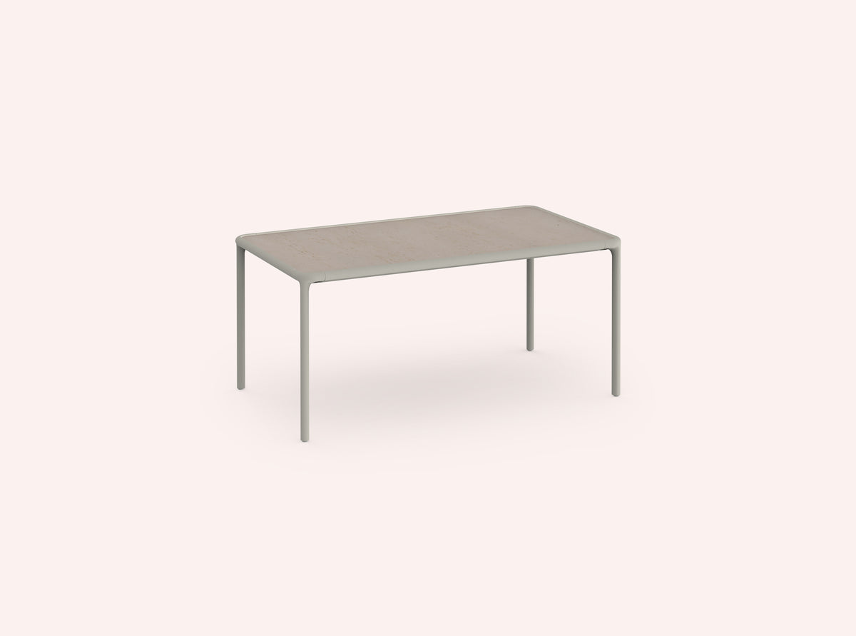 Diabla Xaloc Dining Table 160 x 90 cm, Agate grey frame, Danae porcelain top