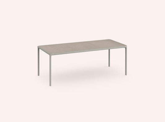 Diabla Xaloc Dining Table 200 x 90 cm, Agate grey frame, Danae porcelain top