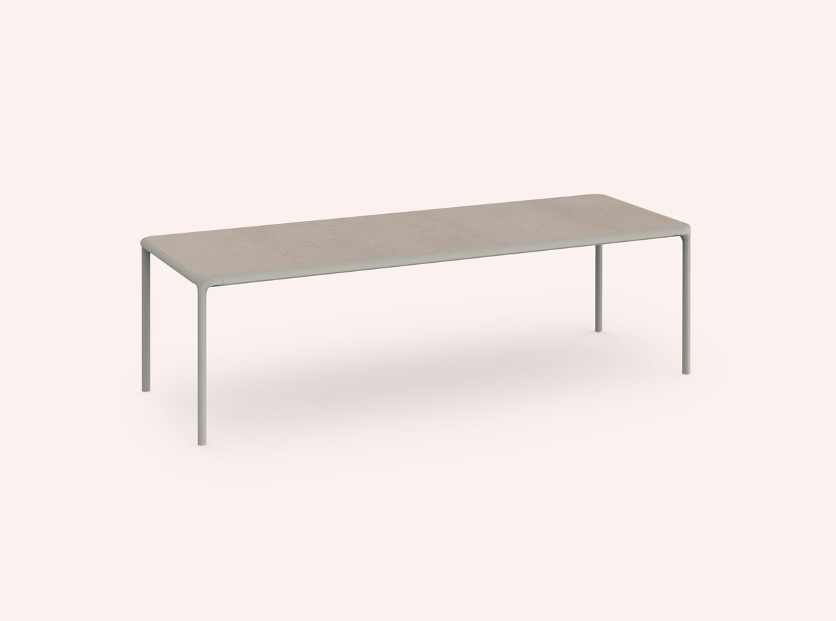 Diabla Xaloc Dining Table 250 x 90 cm, Agate grey frame, Danae porcelain top