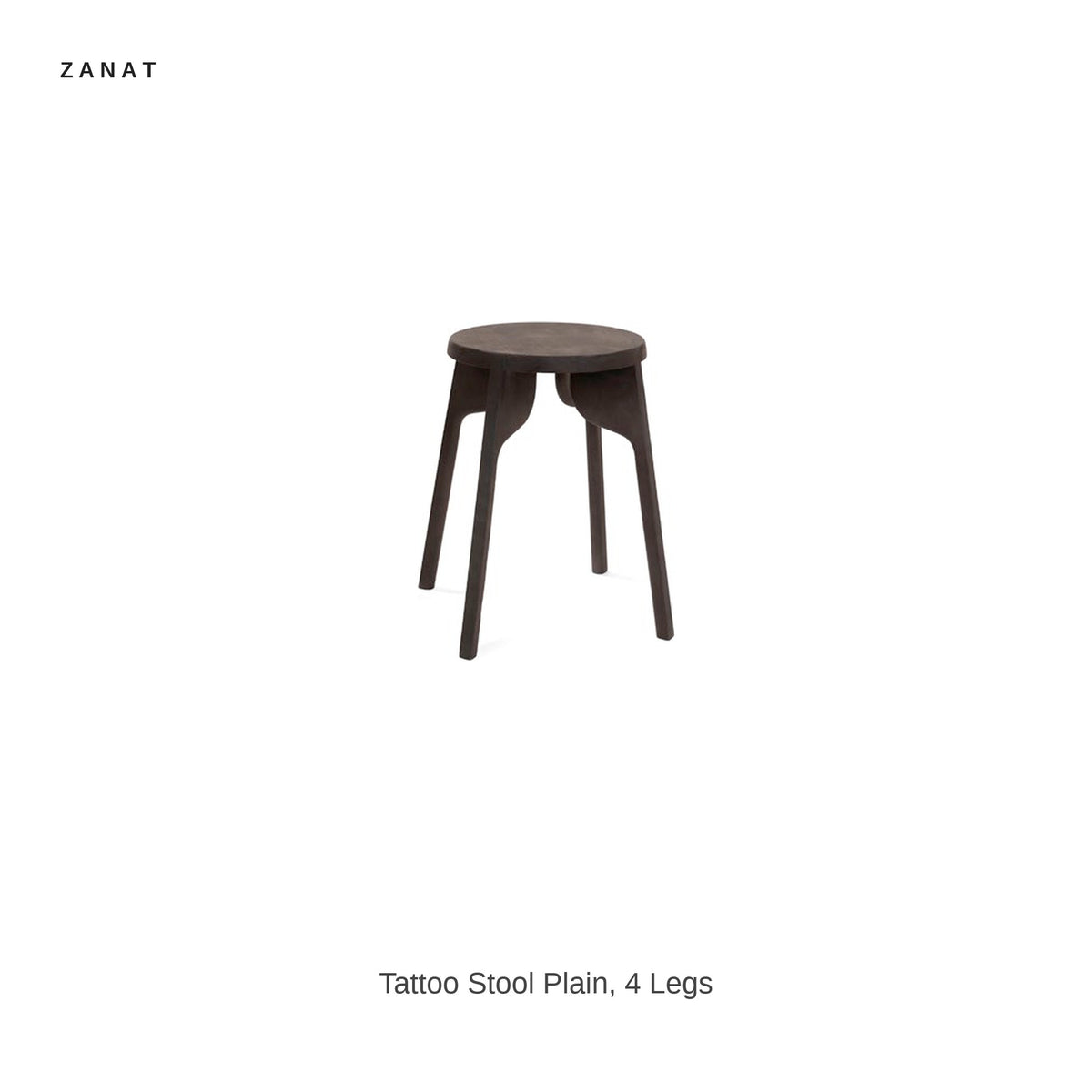 Zanat Tattoo Stool Plain, 4 Legs