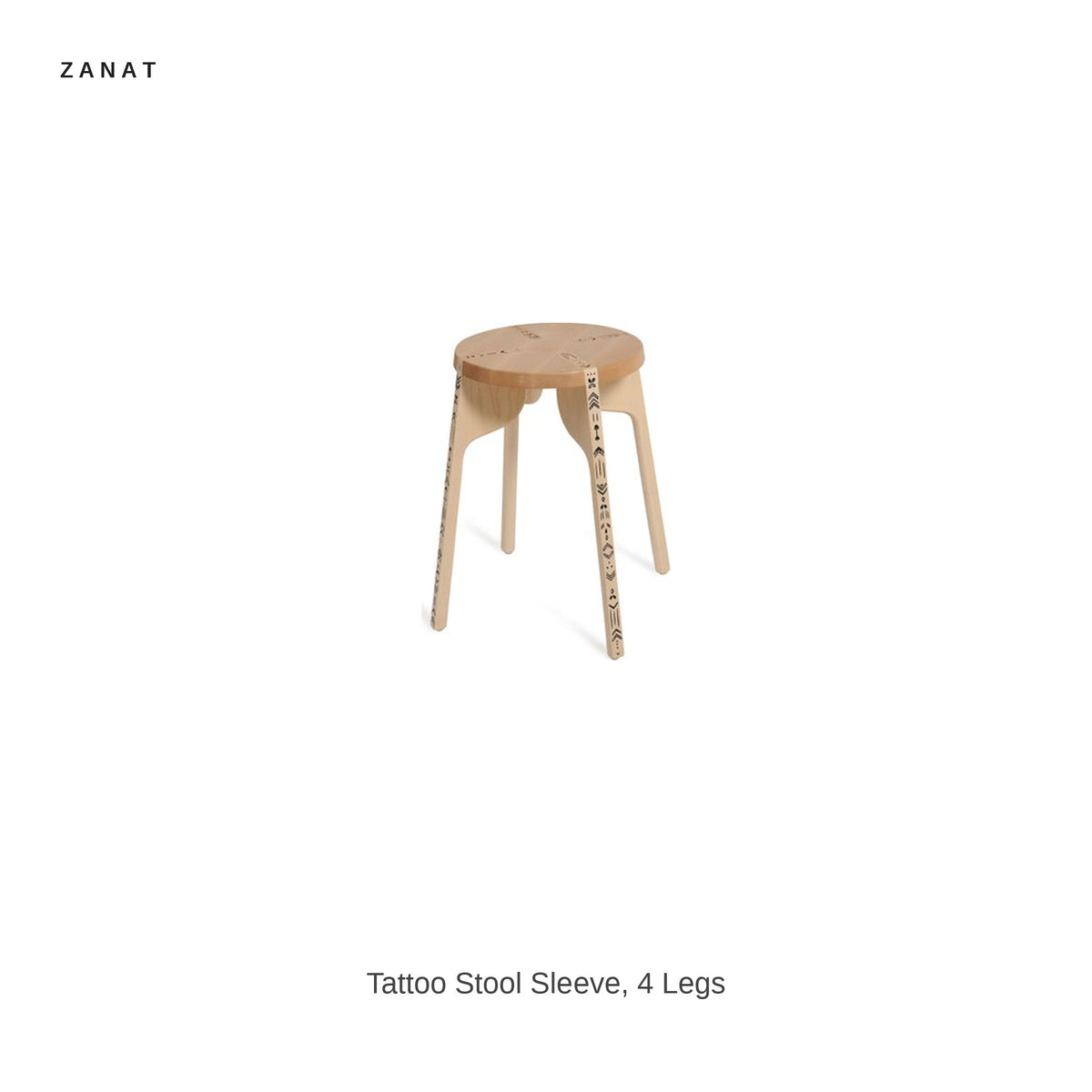 Zanat Tattoo Stool Sleeve, 4 Legs